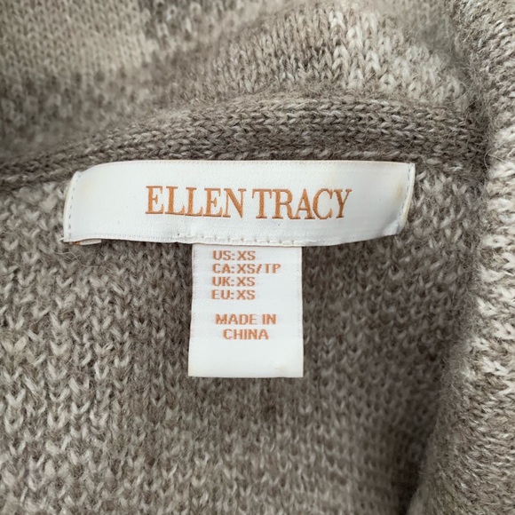 ELLEN TRACY FUNNEL NECK SWEATER JACKET - Picture 7 of 7